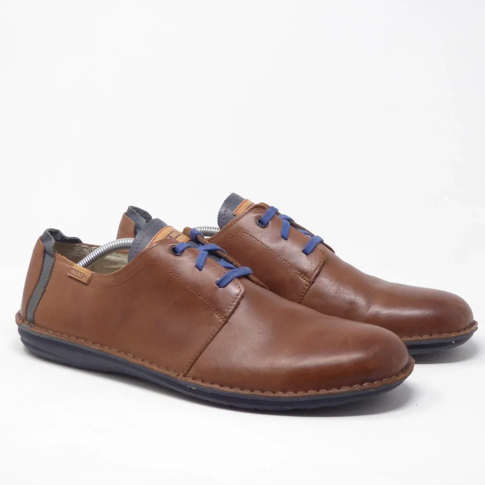 Pikolinos Mens Santiago Oxford Shoes Brown Leather Lace Up Size 46 / 12.5-13